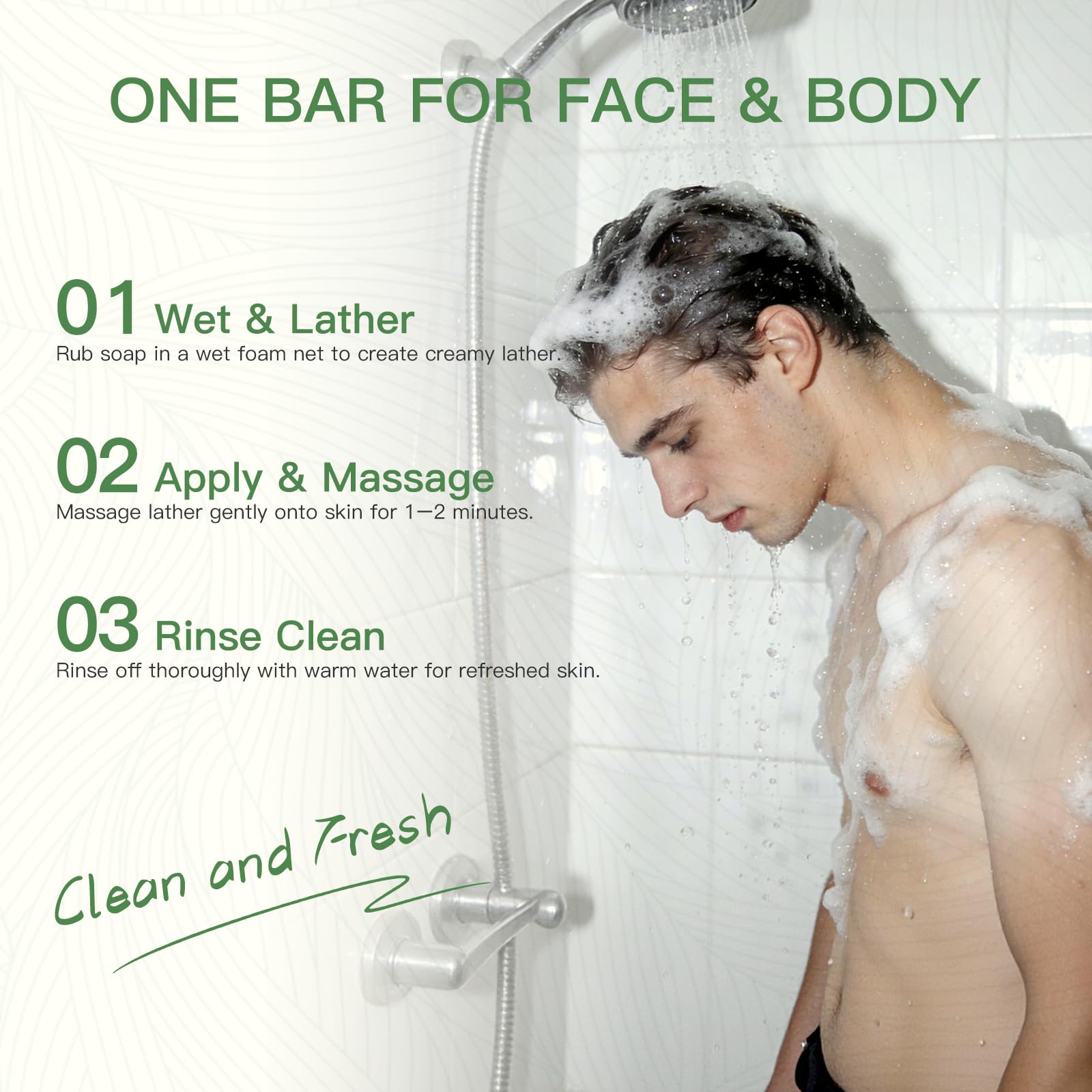 QualiLife Tea Tree Soap Bar for Face & Body – Antifungal, Antibacterial Tea Tree Oil | Pack of 3