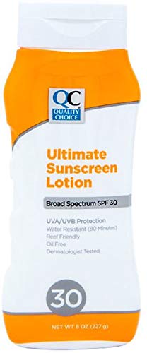 Quality Choice Ultimate Sunscreen SPF 30 Lotion | 8 oz – Lightweight, Fragrance-Free, Reef-Safe