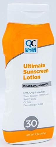 Quality Choice Ultimate Sunscreen SPF 30 Lotion | 8 oz – Lightweight, Fragrance-Free, Reef-Safe