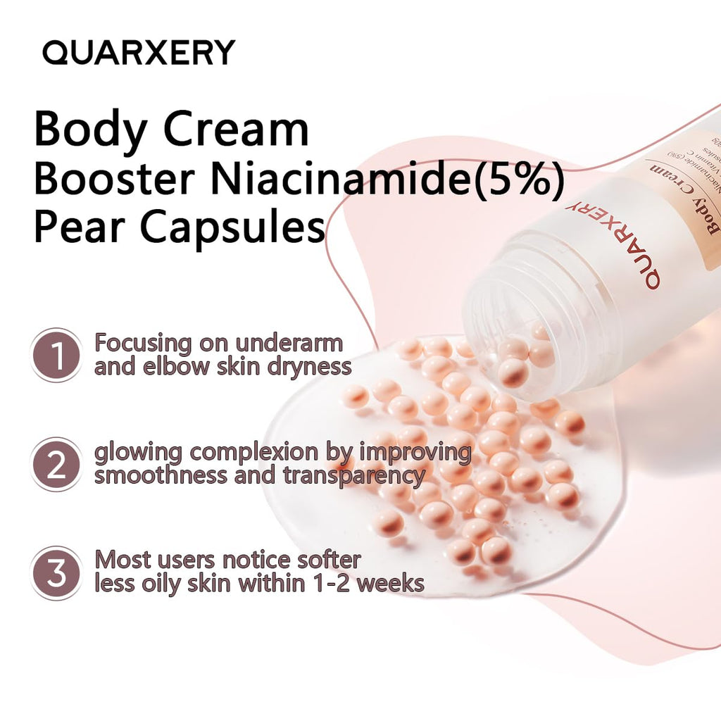 QUARXERY Exfoliating Care Set: 5% Niacinamide Body Cream + Purifying Peeling Gel