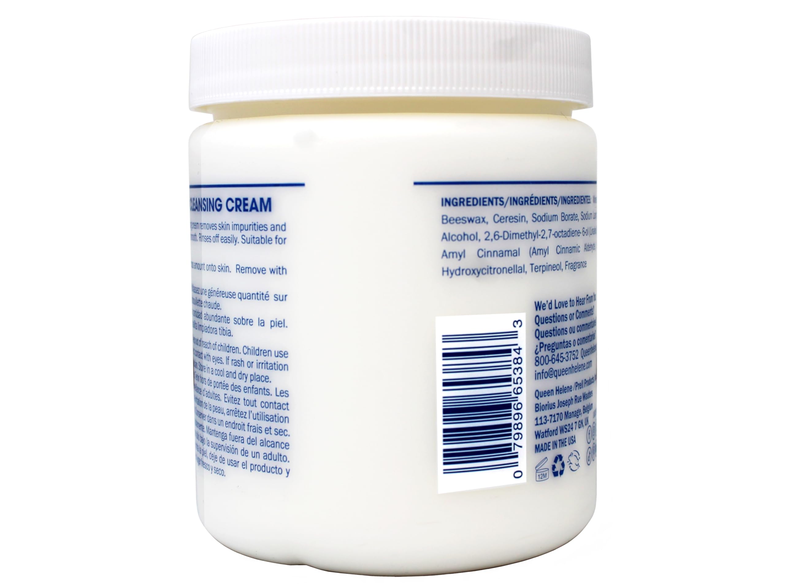 Queen Helene Triple Whipped Professional Cleansing Cream – Gentle Deep Clean, 15 oz (Pack of 2)