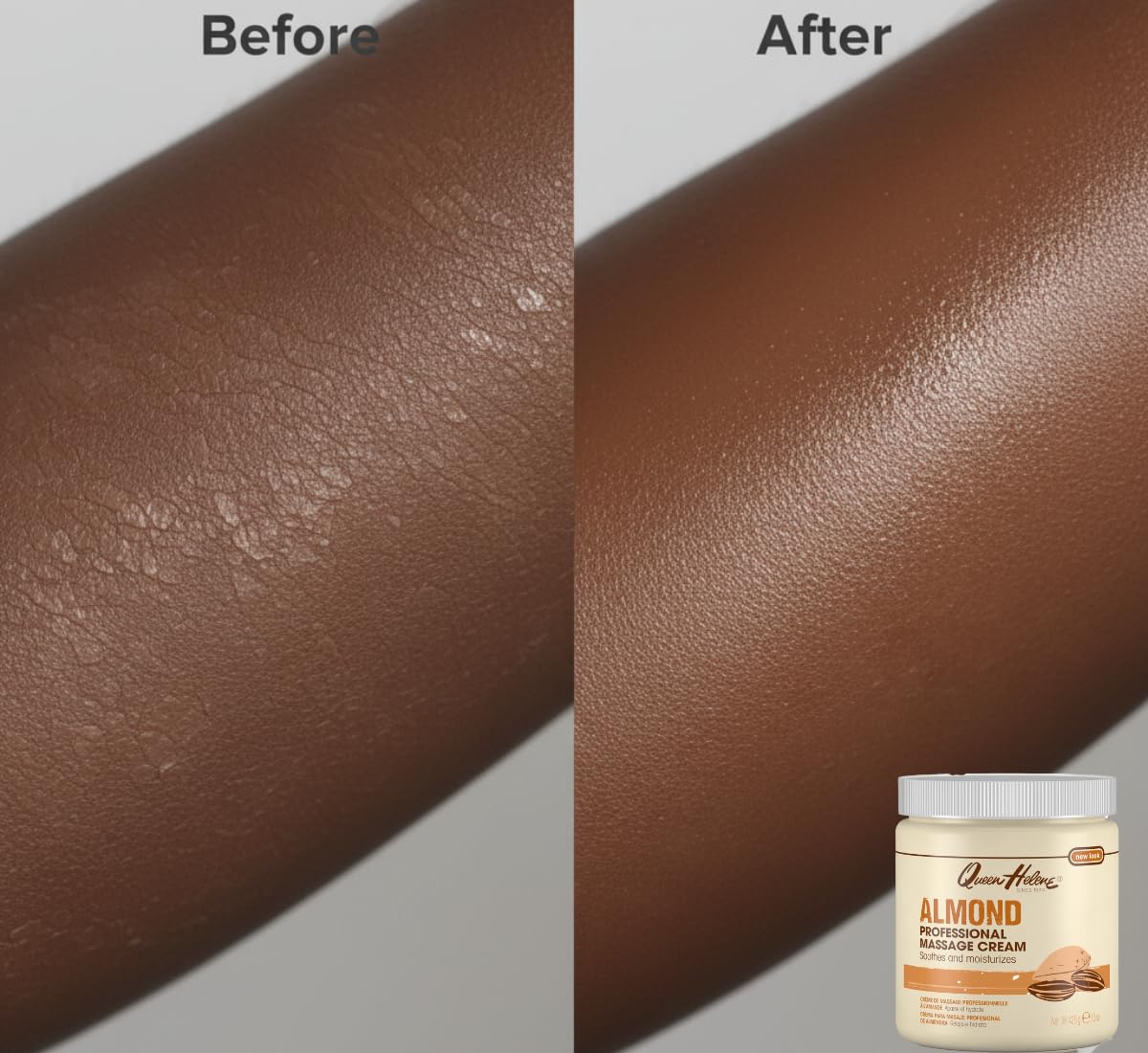 Queen Helene Almond Professional Massage Cream – Rich Conditioning for Smooth, Hydrated Skin (15 oz)