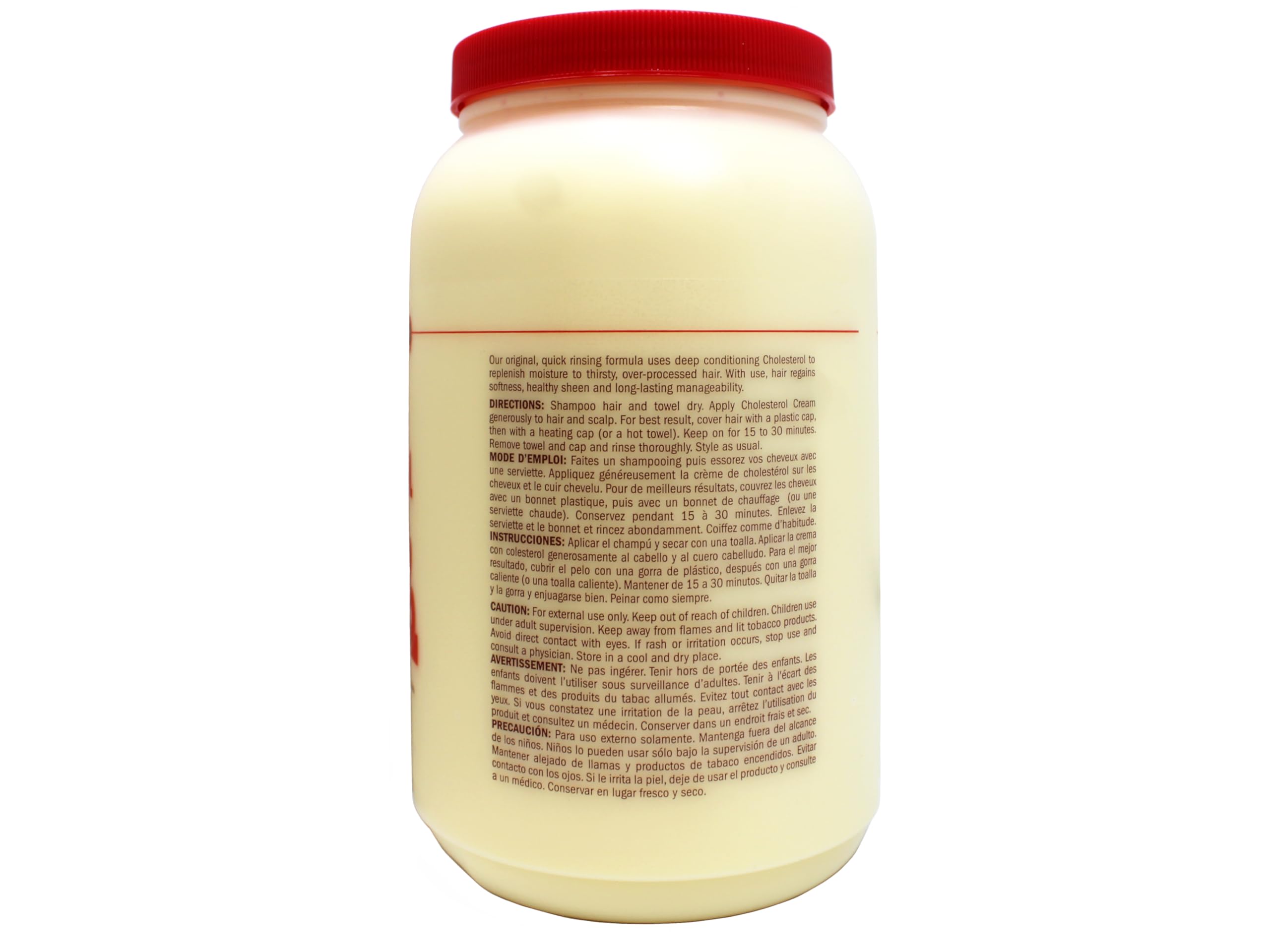 Queen Helene Cholesterol Hair Conditioning Cream – Deep Moisture for Dry, Over-Processed Hair | 5 lb