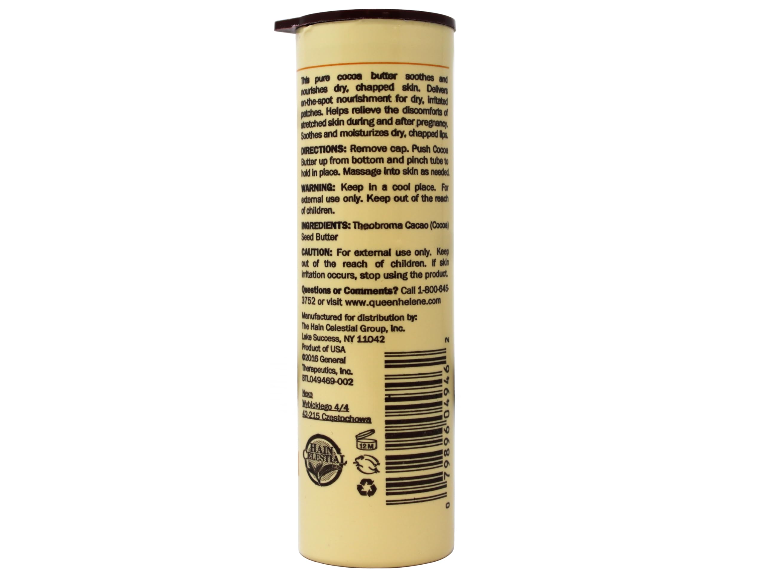 Queen Helene Cocoa Butter Moisturizing Kit: Face + Body Creme 15 oz + 100% Cocoa Butter Lip Balm 1 oz