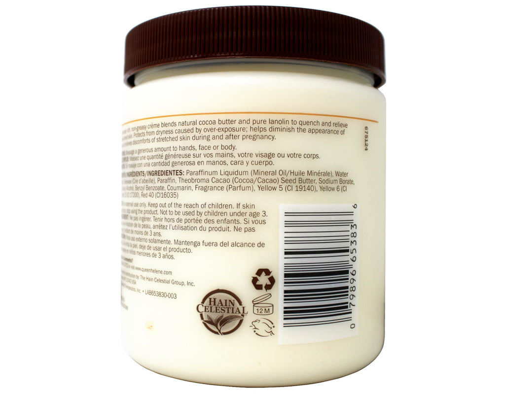 Queen Helene Cocoa Butter Moisturizing Kit: Face + Body Creme 15 oz + 100% Cocoa Butter Lip Balm 1 oz