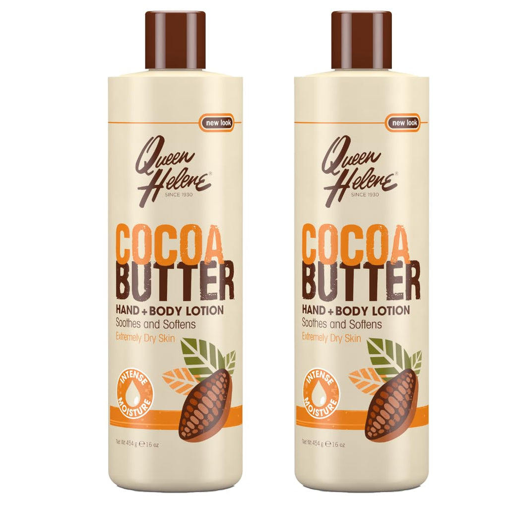 Queen Helene Cocoa Butter Hand & Body Lotion – Deep Moisture for Dry Skin | 16 oz Pack of 2