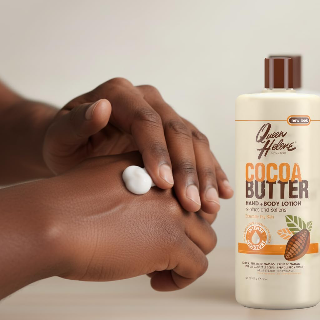 Queen Helene Cocoa Butter Hand & Body Lotion – Deep Moisture for Dry Skin | 16 oz Pack of 2