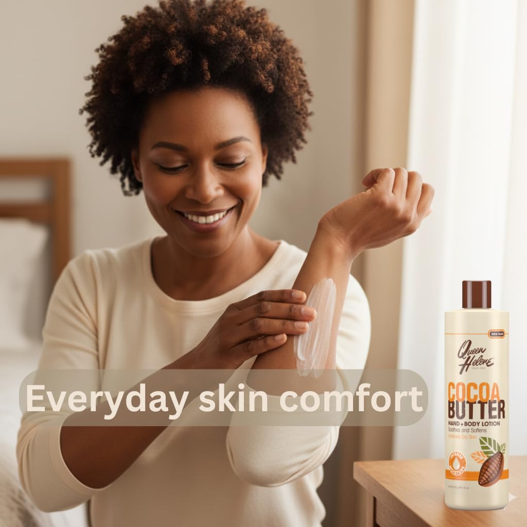 Queen Helene Cocoa Butter Hand & Body Lotion – Deep Moisture for Dry Skin | 16 oz Pack of 2