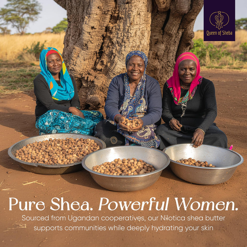 Queen of Shea Raw Organic Shea Butter (8 oz) - East African Nilotica Moisturizer