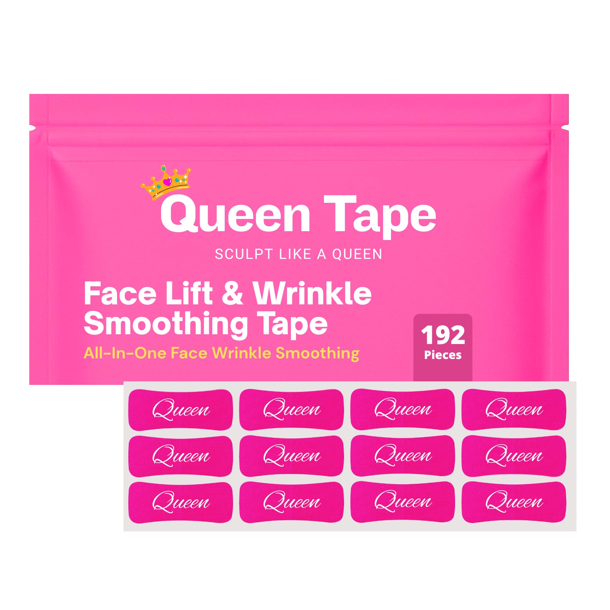 Queen Face Lift & Wrinkle Smoothing Tape | Skin Lifting Strips for Smoother Contours