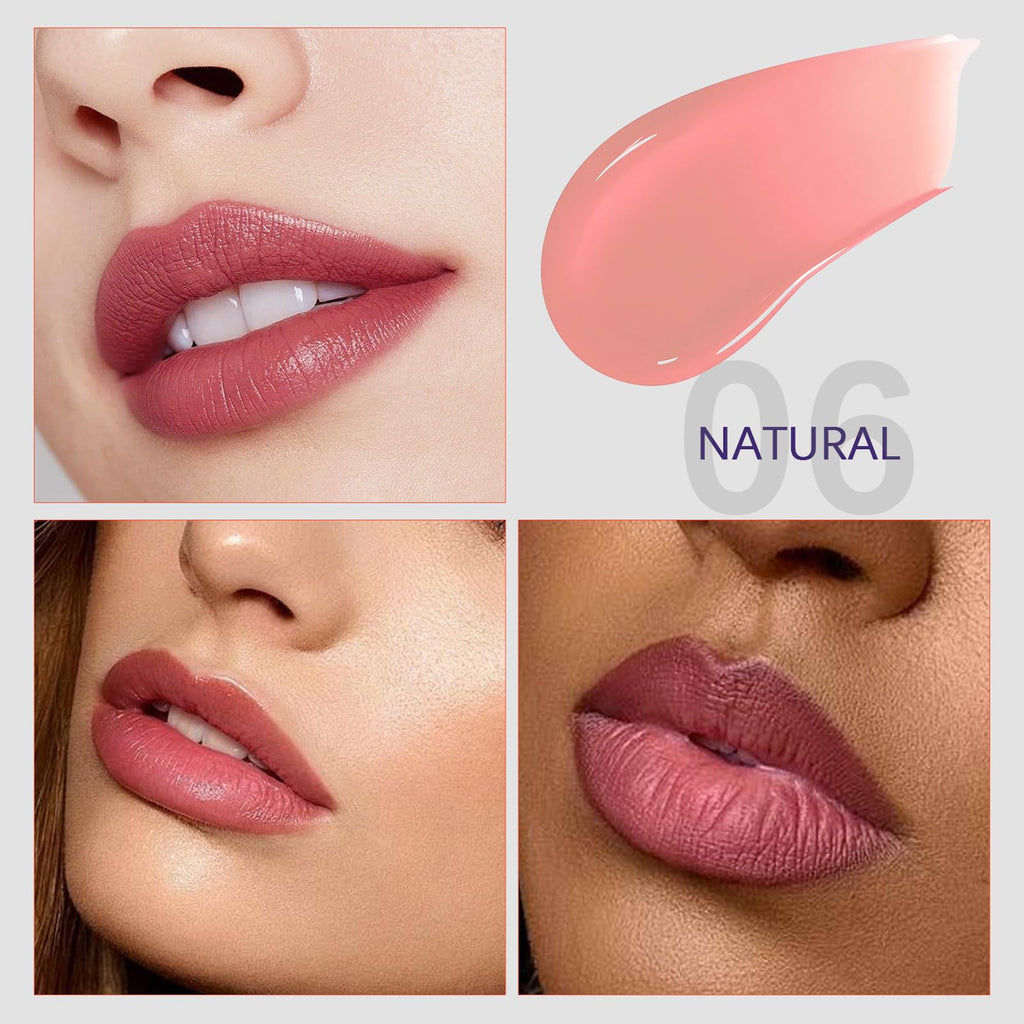 QueenDiary Lip Stain Peel-Off Lip Gloss – All-Day Waterproof Matte Tint in Natural (06) by QueenDairy