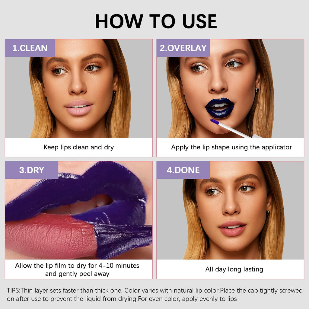QueenDiary Lip Stain Peel-Off Lip Gloss – All-Day Waterproof Matte Tint in Natural (06) by QueenDairy