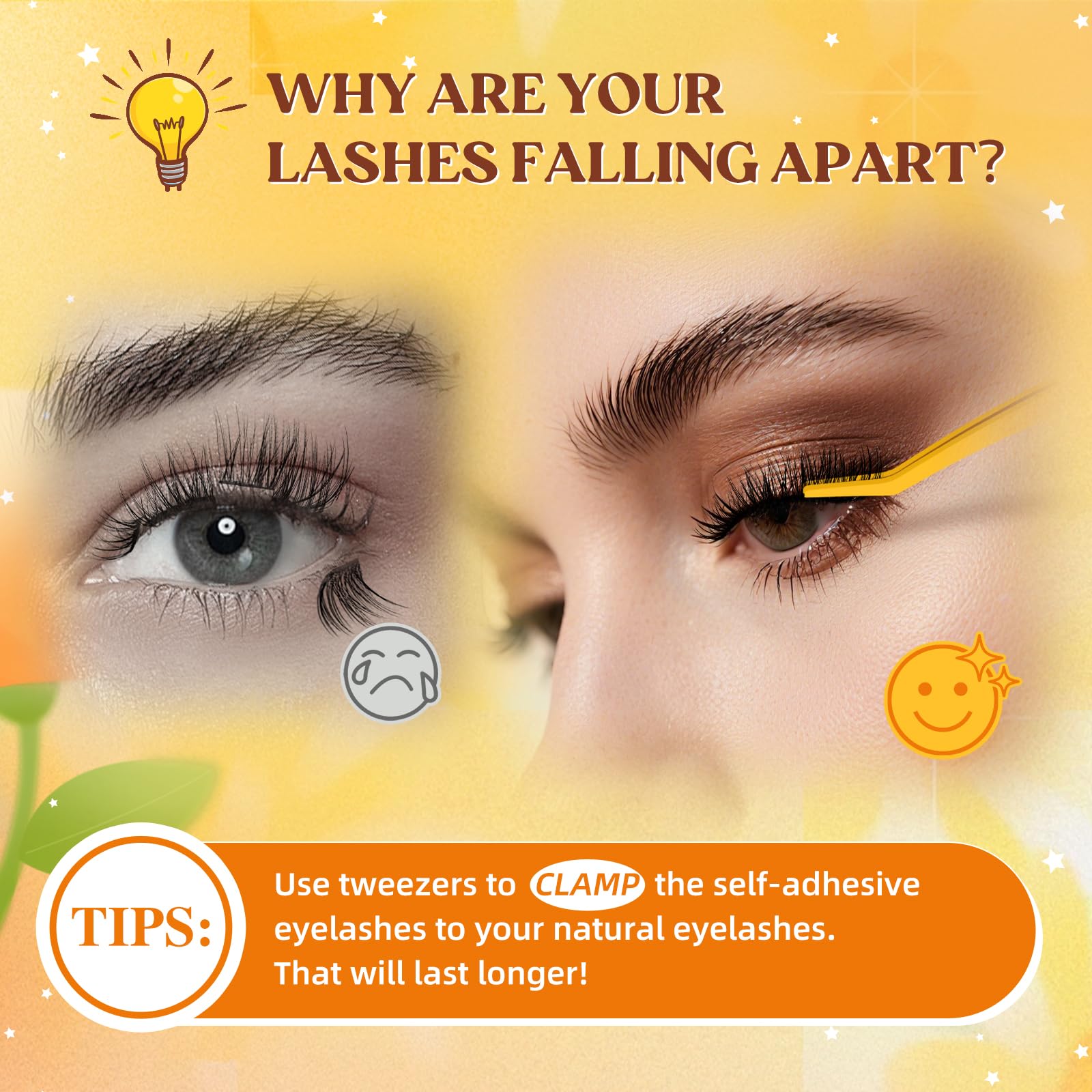 QUEWEL Self Adhesive Lash Clusters Kit — No Glue Needed, 10–16mm, DIY Lashes