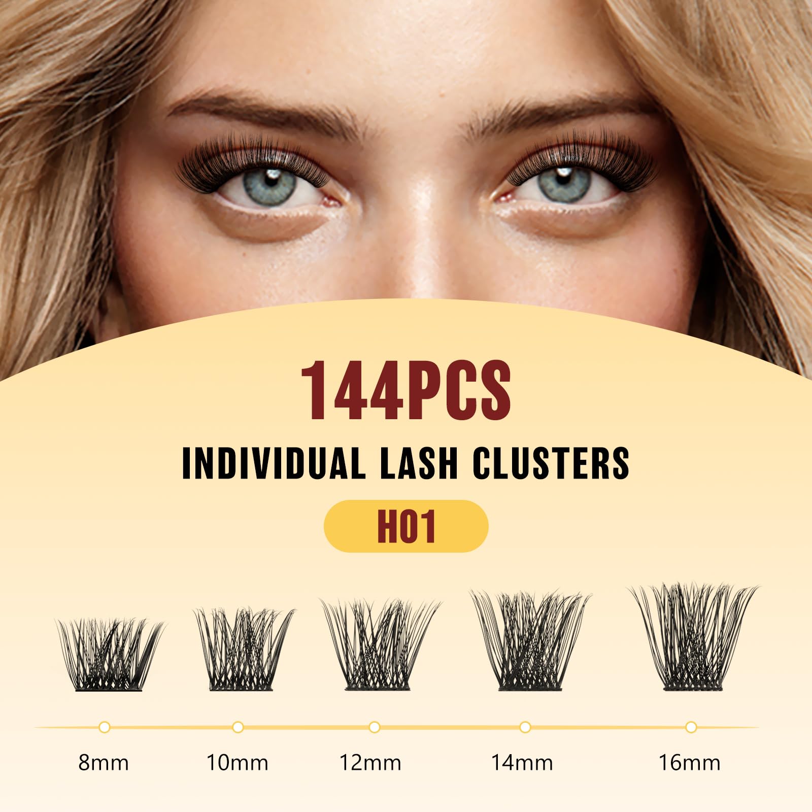 QUEWEL DIY Lash Extension Kit – 144 Lashes, Bond & Seal, Waterproof, At-Home Lash Kit