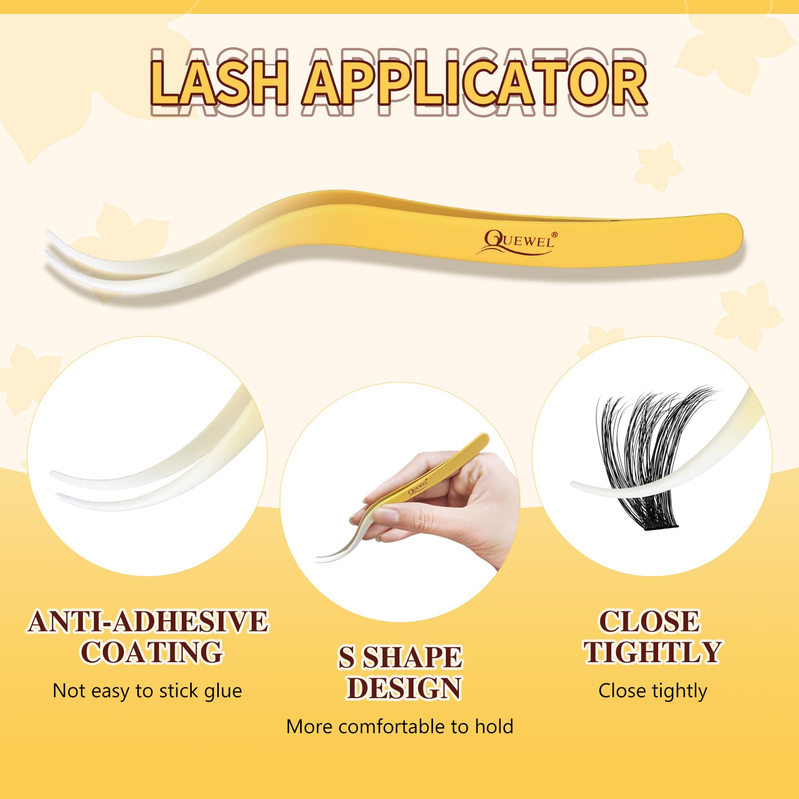 QUEWEL Lash Clusters Kit – 320Pcs 80D+100D 12-18mm DIY 3D Lash Extensions
