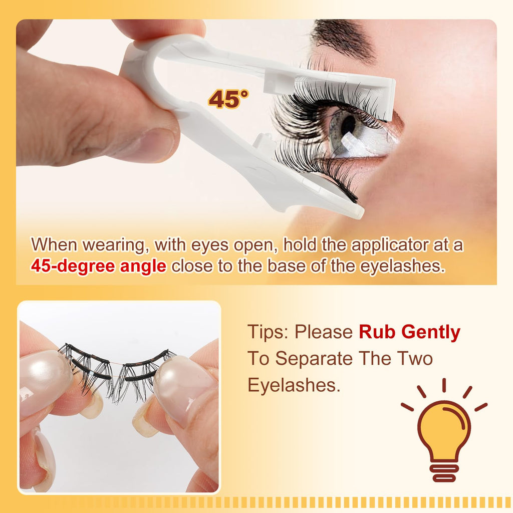 QUEWEL Soft Magnetic Lashes with Applicator | No Glue Needed, Reusable