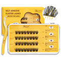 QUEWEL Self-Adhesive Eyelashes Kit ZN-01 – No Glue Needed, Press-On Lashes for Beginners