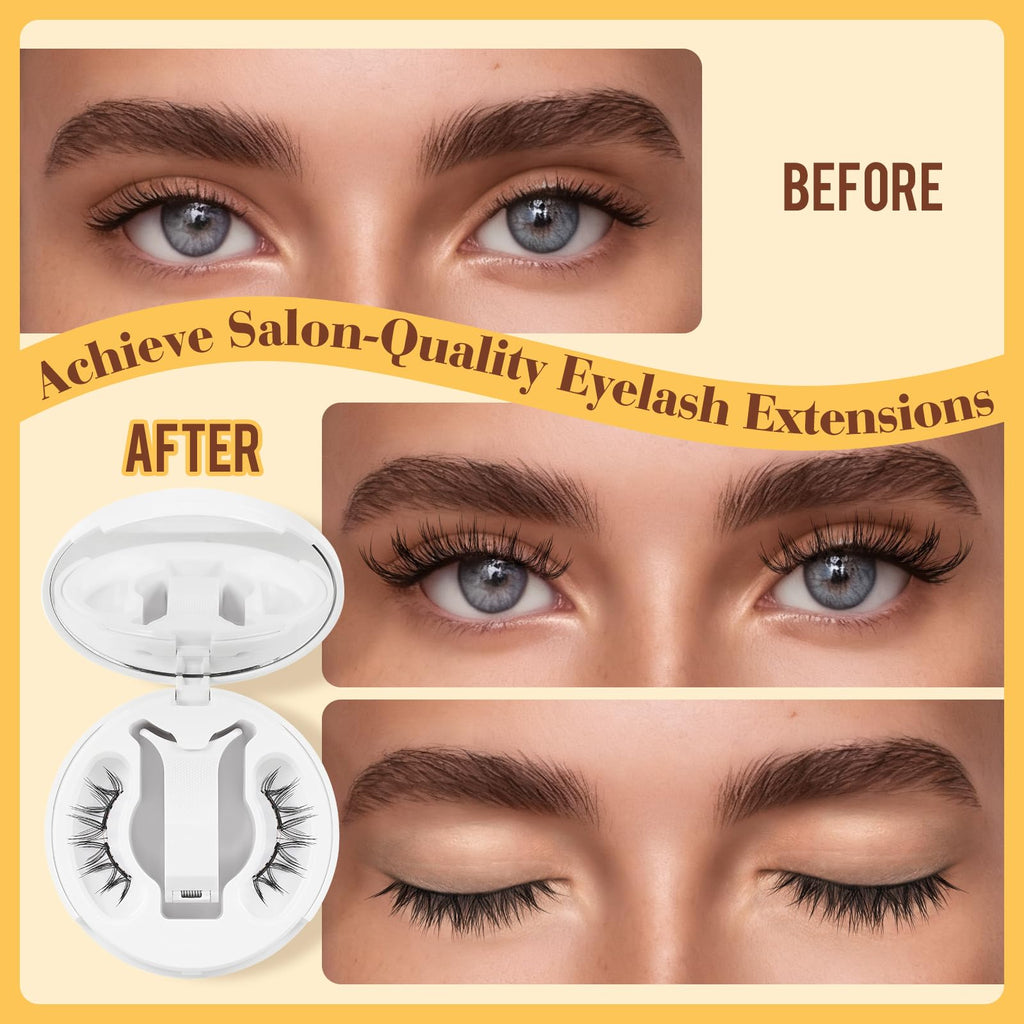 QUEWEL Soft Magnetic Lashes with Applicator | No Glue Needed, Reusable