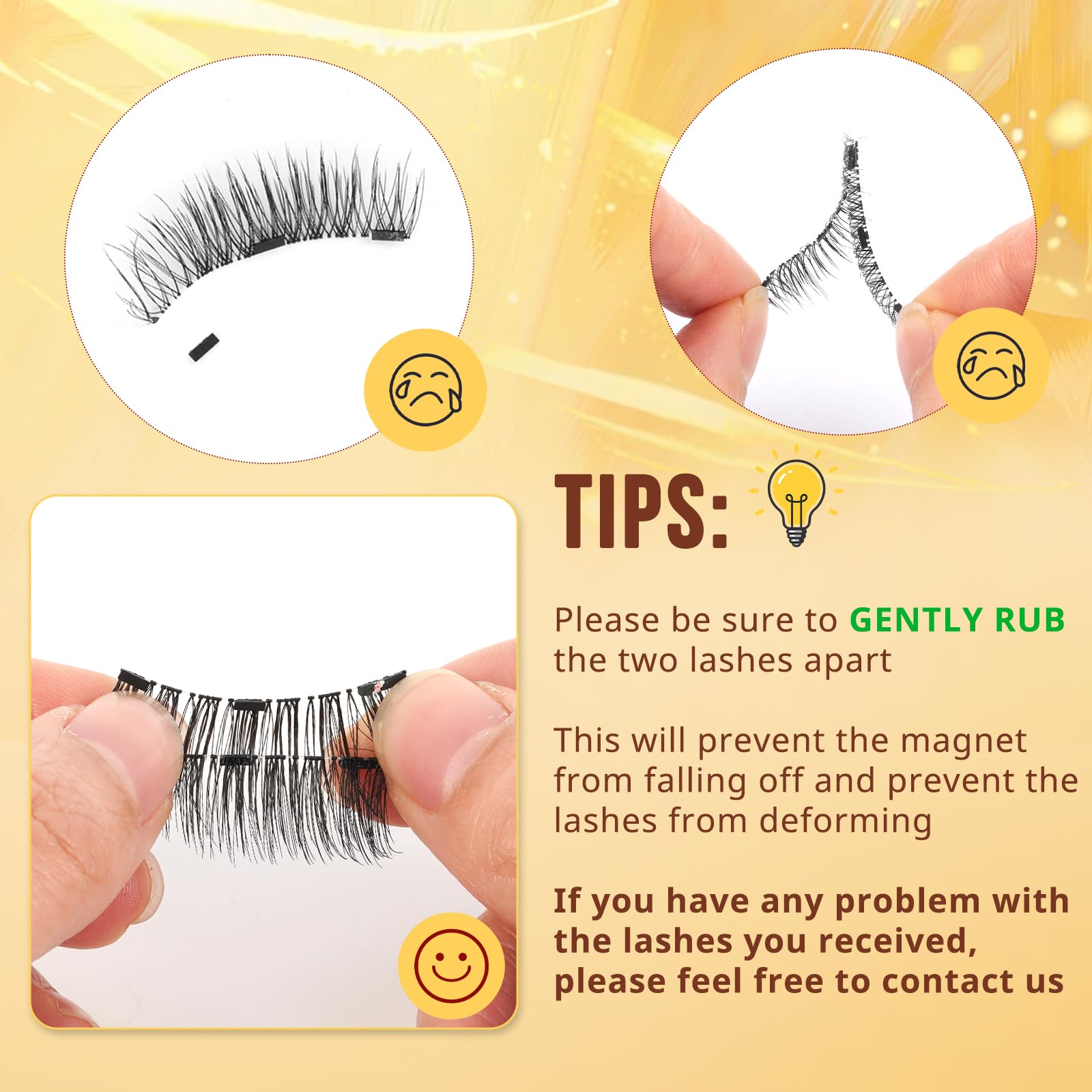 QUEWEL Magnetic Eyelashes Kit – 2 Pairs Reusable Natural Look with Applicator No Glue Needed