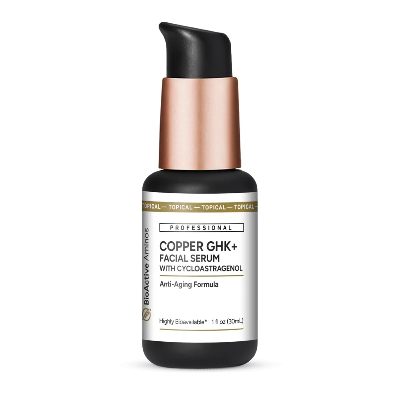 Quicksilver Scientific Copper GHK+ Facial Serum with Cycloastragenol | Smooth, Radiant Skin