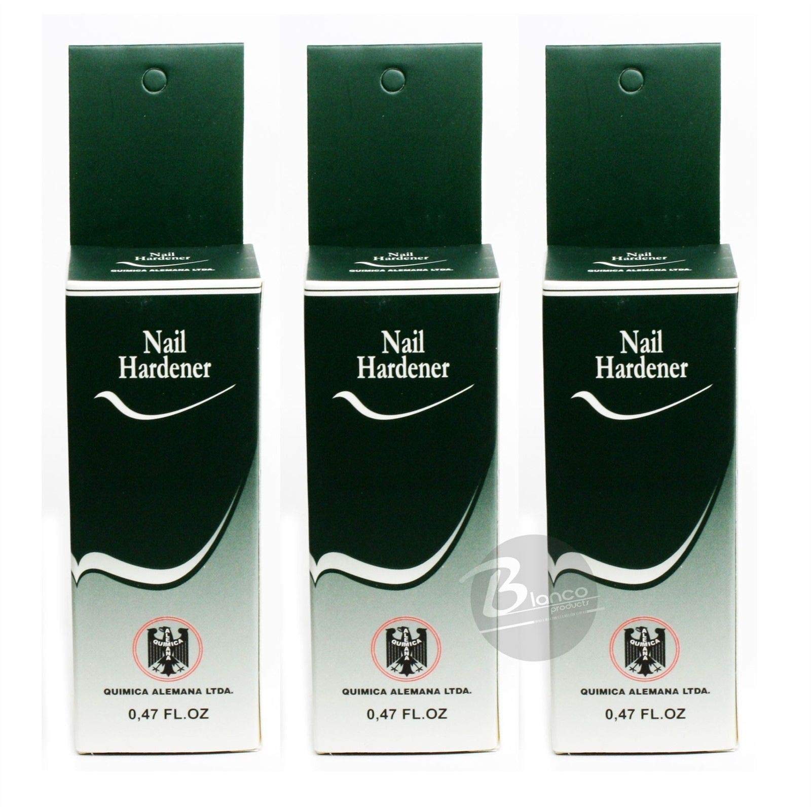 Química Alemana Nail Hardener Strengthener Polish – 3 Bottles (0.47 oz each)