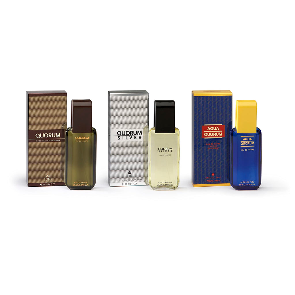 Quorum Silver by Antonio Puig for Men – Woody Spicy EDT, 3.4 oz