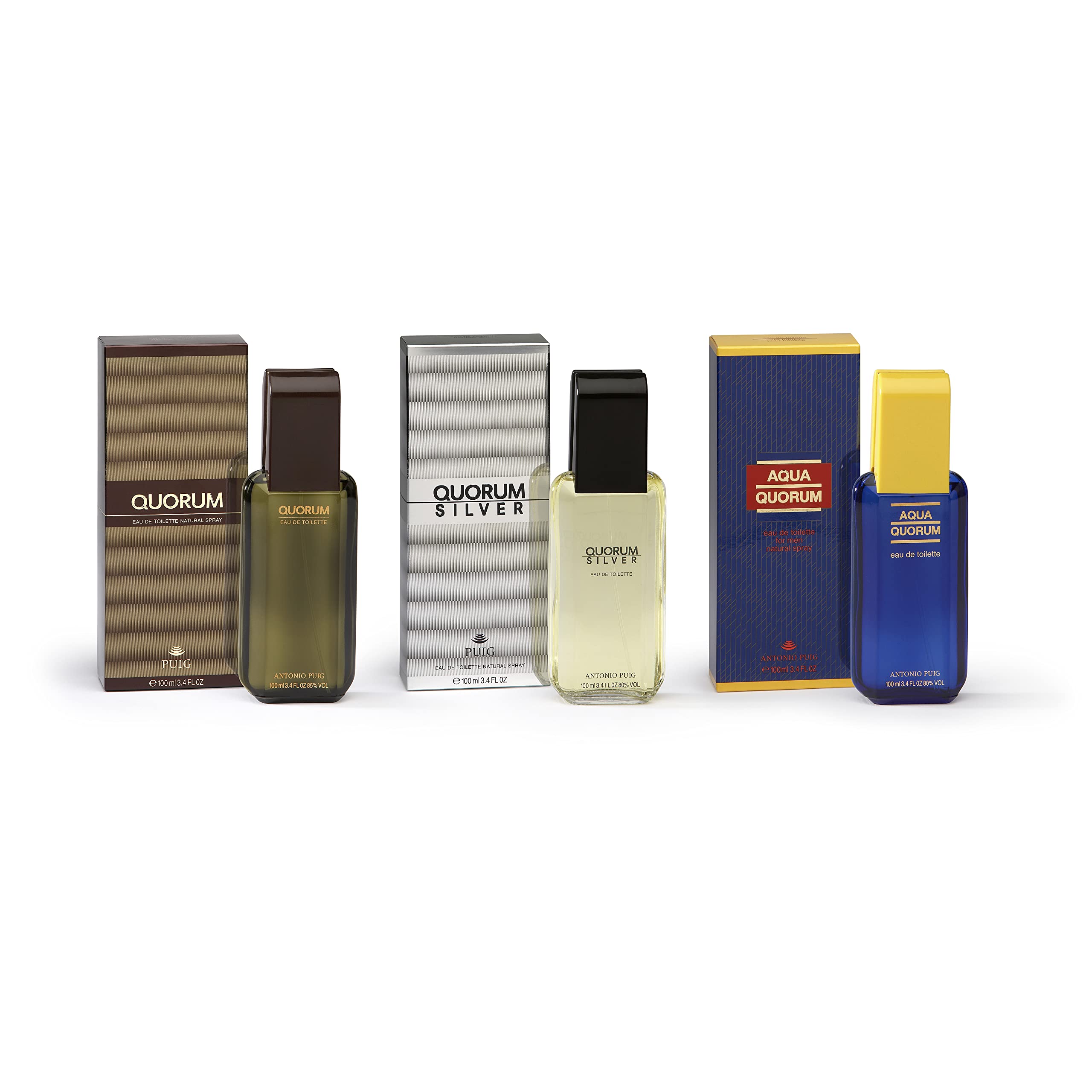 Quorum Silver by Antonio Puig for Men – Woody Spicy EDT, 3.4 oz