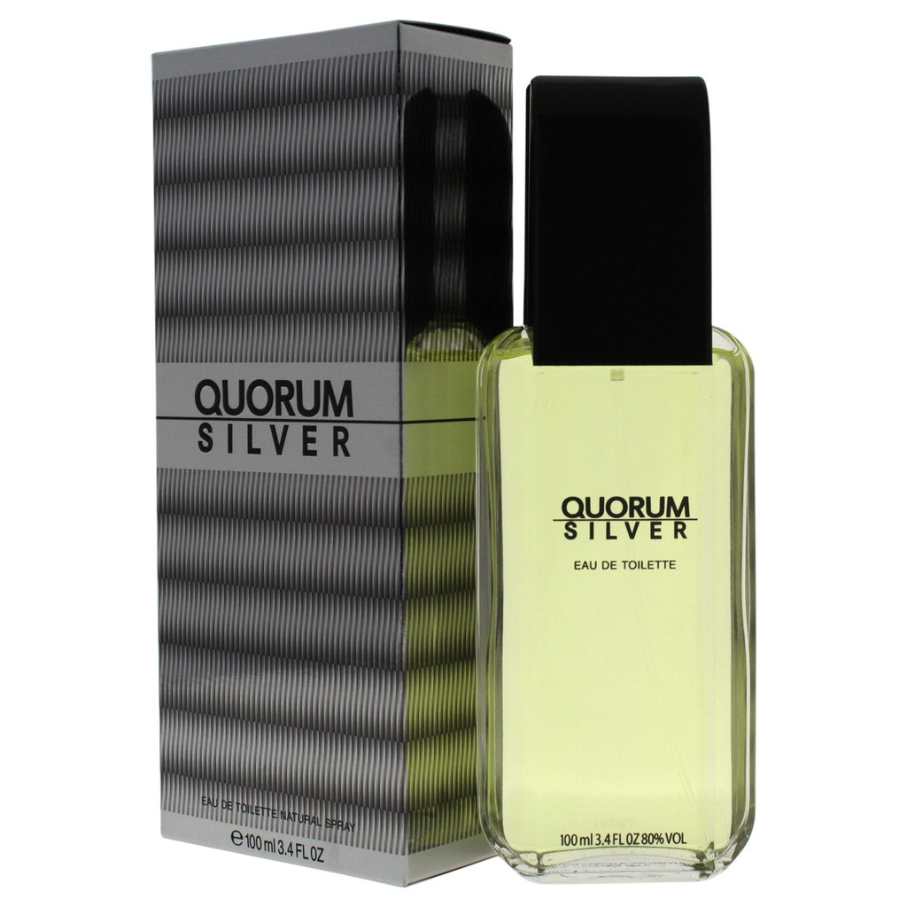 Quorum Silver by Antonio Puig for Men – Woody Spicy EDT, 3.4 oz