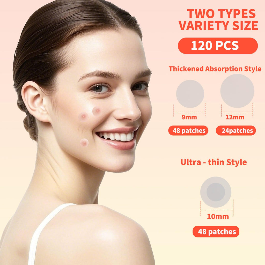 QUYVANDOR Pimple Patches Day & Night — 120 Count, Ultra-Thin Day Patch + Cushioned Night Patch