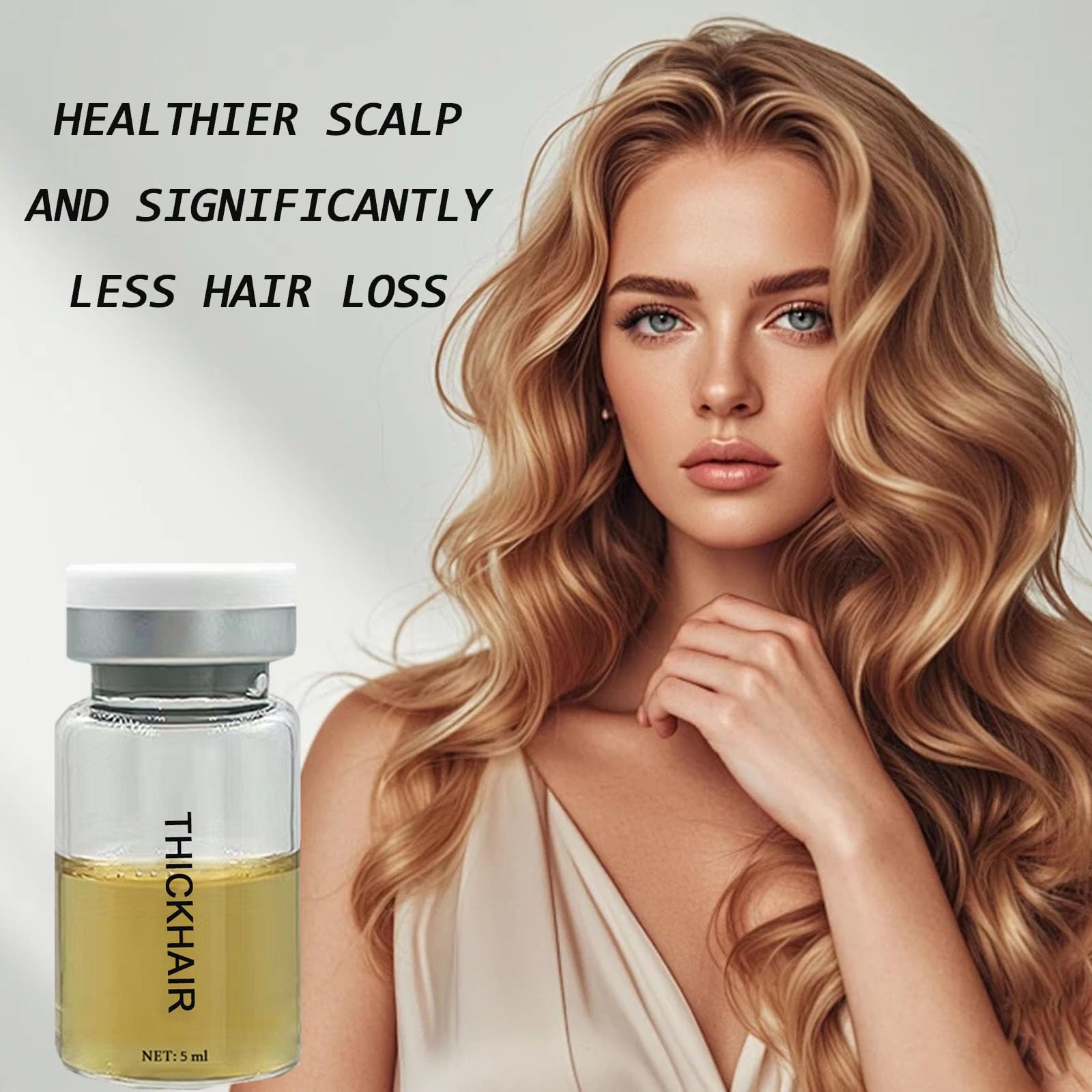 QUZOYU Thicair Hair Regrowth System – Volumizing Serum with Copper Peptides & Collagen