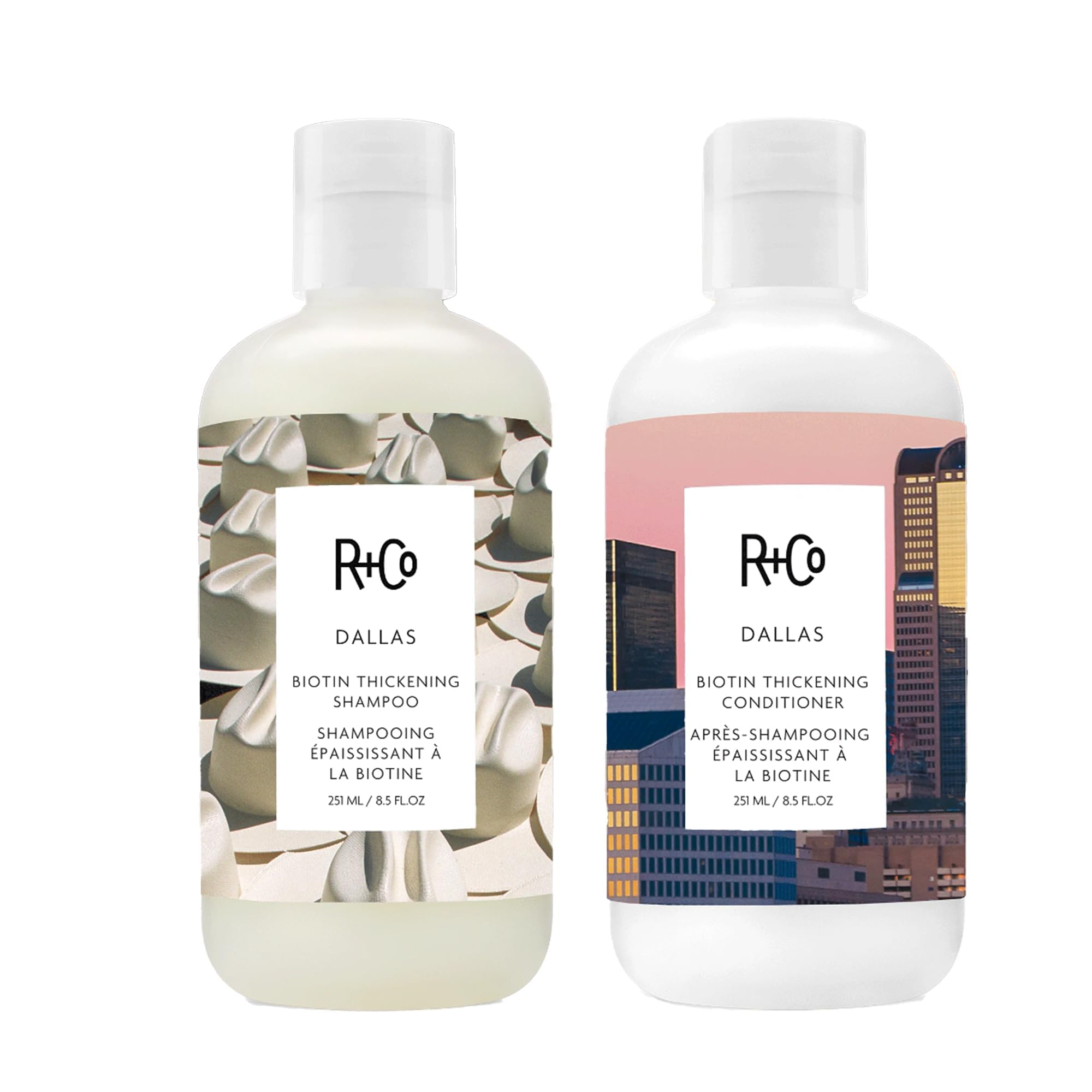 R+Co Dallas Biotin Thickening Shampoo & Conditioner Set | Volume & Strength | Sulfate-Free, Vegan + Cruelty-Free | 8.5oz (Pack of 2)