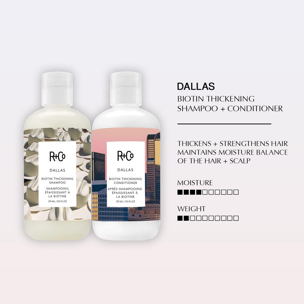 R+Co Dallas Biotin Thickening Shampoo & Conditioner Set | Volume & Strength | Sulfate-Free, Vegan + Cruelty-Free | 8.5oz (Pack of 2)