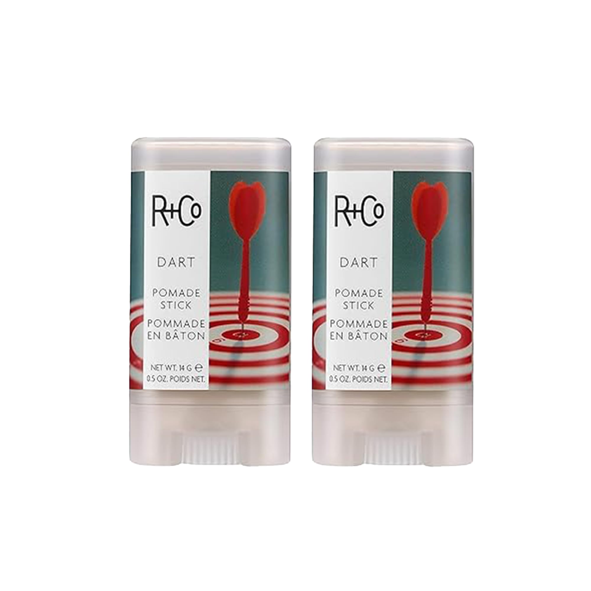 R+Co Dart Pomade Stick | Tame Flyaways, Sculpt & Polish | Long-Lasting Texture | Vegan + Paraben-Free | 2 Pack