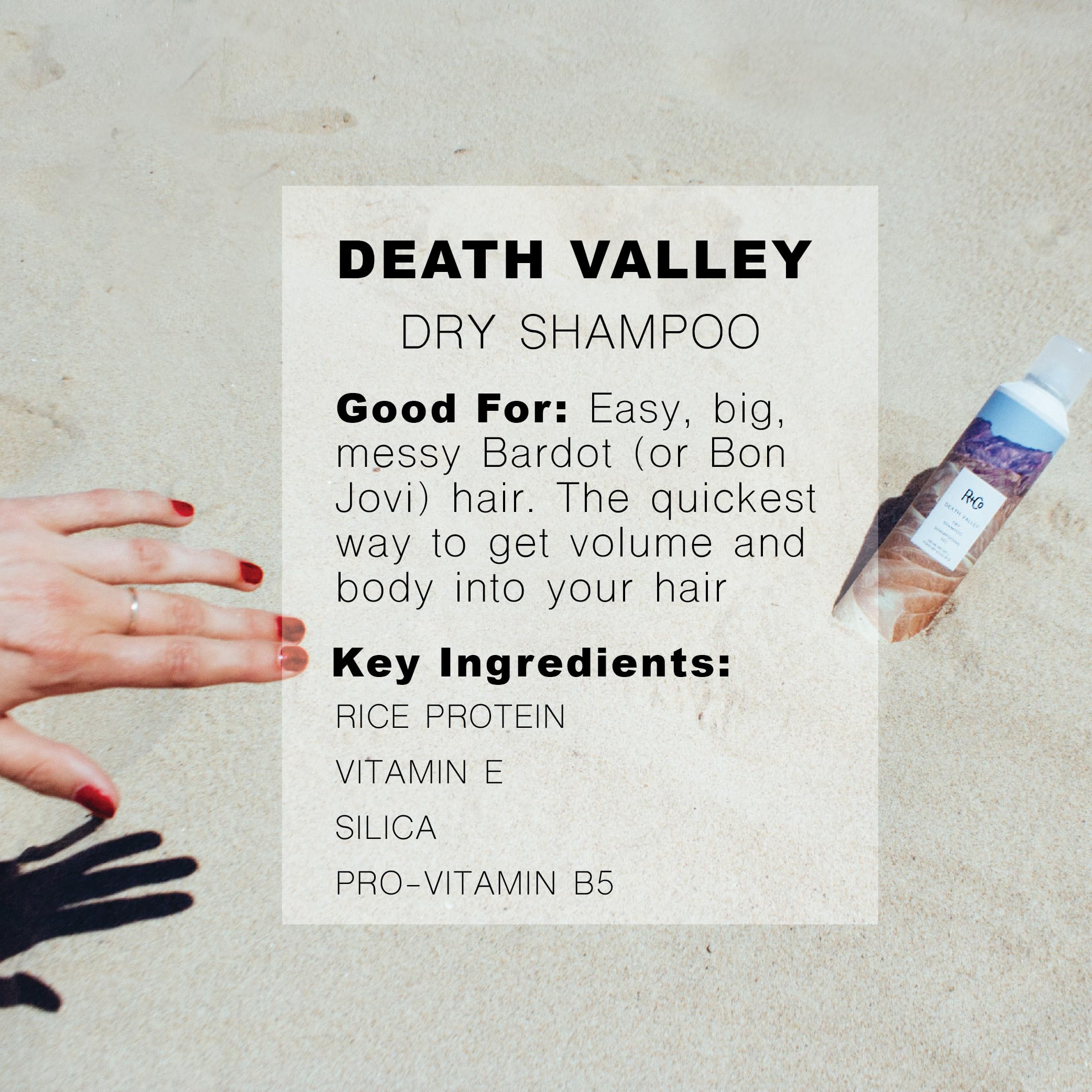 R+Co Death Valley Dry Shampoo Set — Adds Volume, Absorbs Oil & Texture | Vegan, Gluten‑Free & Paraben‑Free | 6oz + 1.6oz