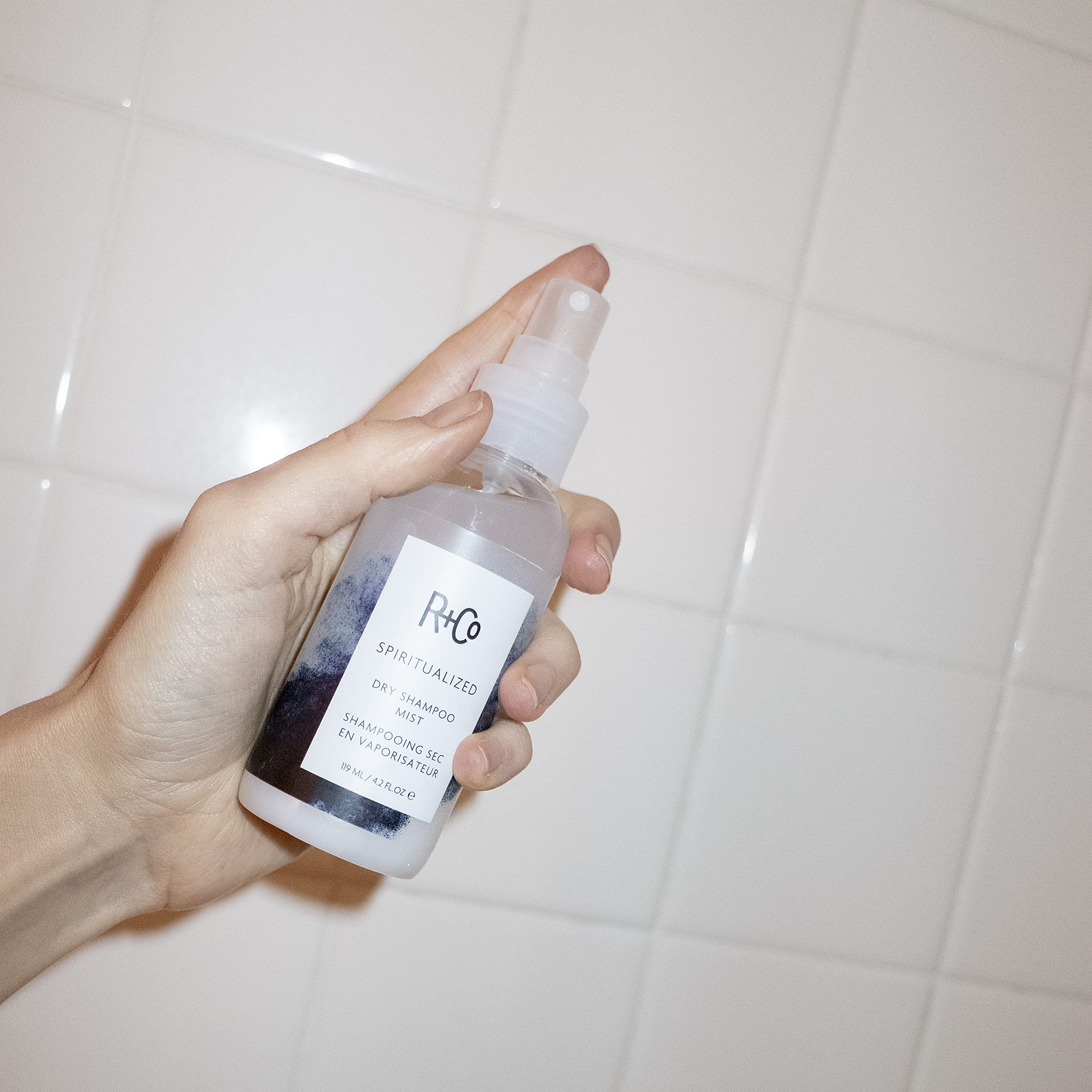 R+Co SPIRITUALIZED Dry Shampoo Mist – Micellar Cleanse for Hair & Scalp (4.2 oz) – Vegan & Cruelty-Free