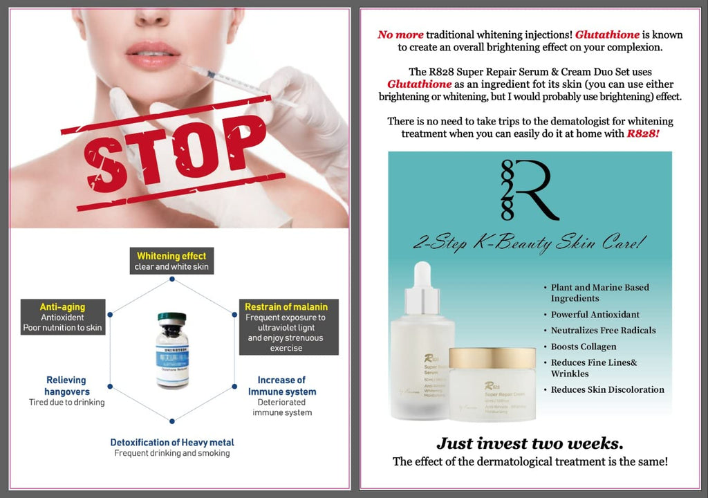 R828 Super Repair Moisturizing Glowing Elastic Skin Recovery Serum 50ml – Korean Skincare with Glutathione, Vitamin C, Niacinamide & Collagen