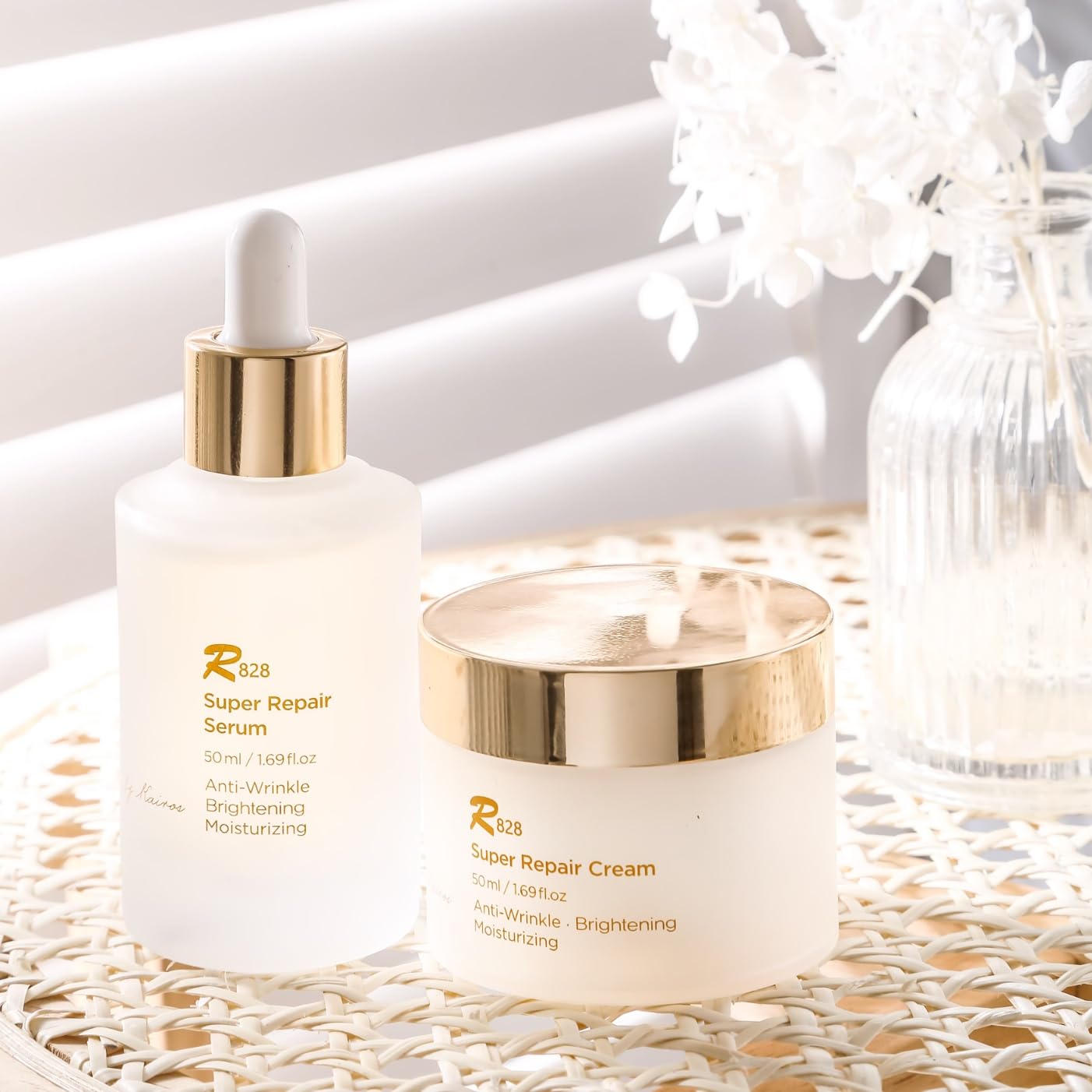 R828 Super Repair Moisturizing Glowing Elastic Skin Recovery Serum 50ml – Korean Skincare with Glutathione, Vitamin C, Niacinamide & Collagen