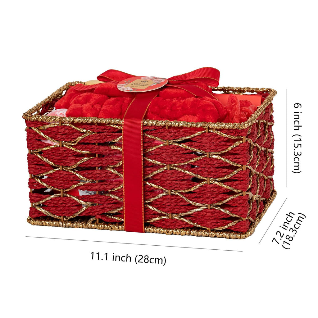 RA ROSA ACCA 35-Pc Valentines Gift Set for Women — Red Rose Spa Basket