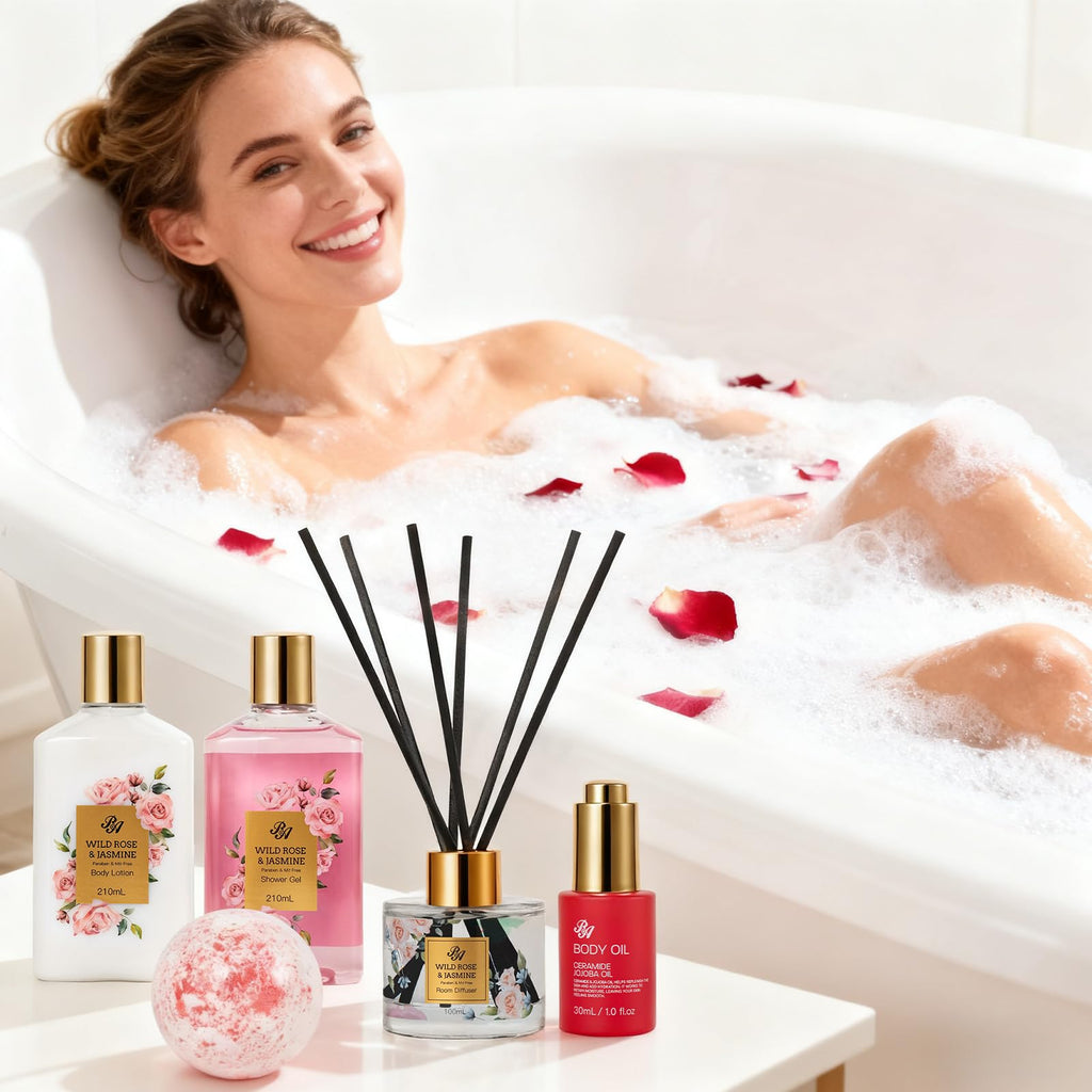 RA ROSA ACCA 35-Pc Valentines Gift Set for Women — Red Rose Spa Basket