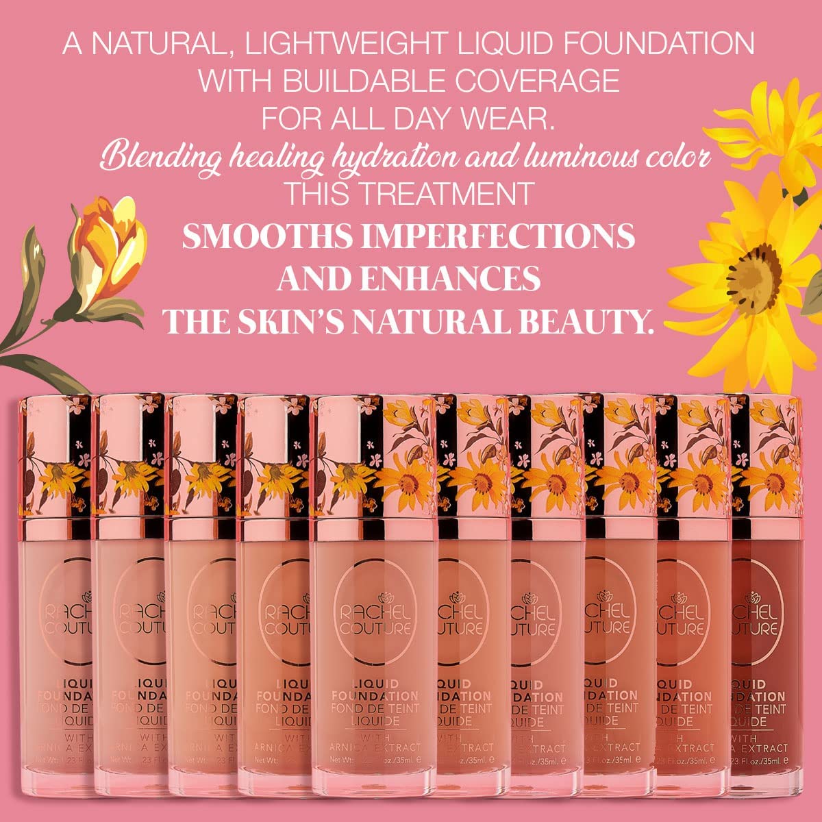 Rachel Couture Lightweight Foundation – Buildable Coverage & Matte Finish | Vegan & Cruelty-Free
