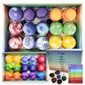 Rachelle Parker Chakra Healing Gemstones Bath Bombs | 15 Essential Oil Bath Bombs for Yoga & Meditation