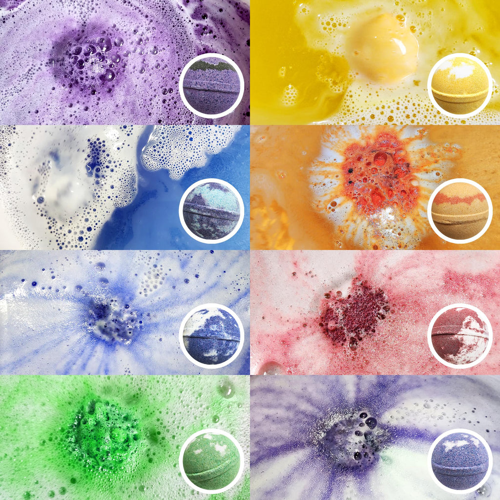 Rachelle Parker Chakra Healing Gemstones Bath Bombs | 15 Essential Oil Bath Bombs for Yoga & Meditation