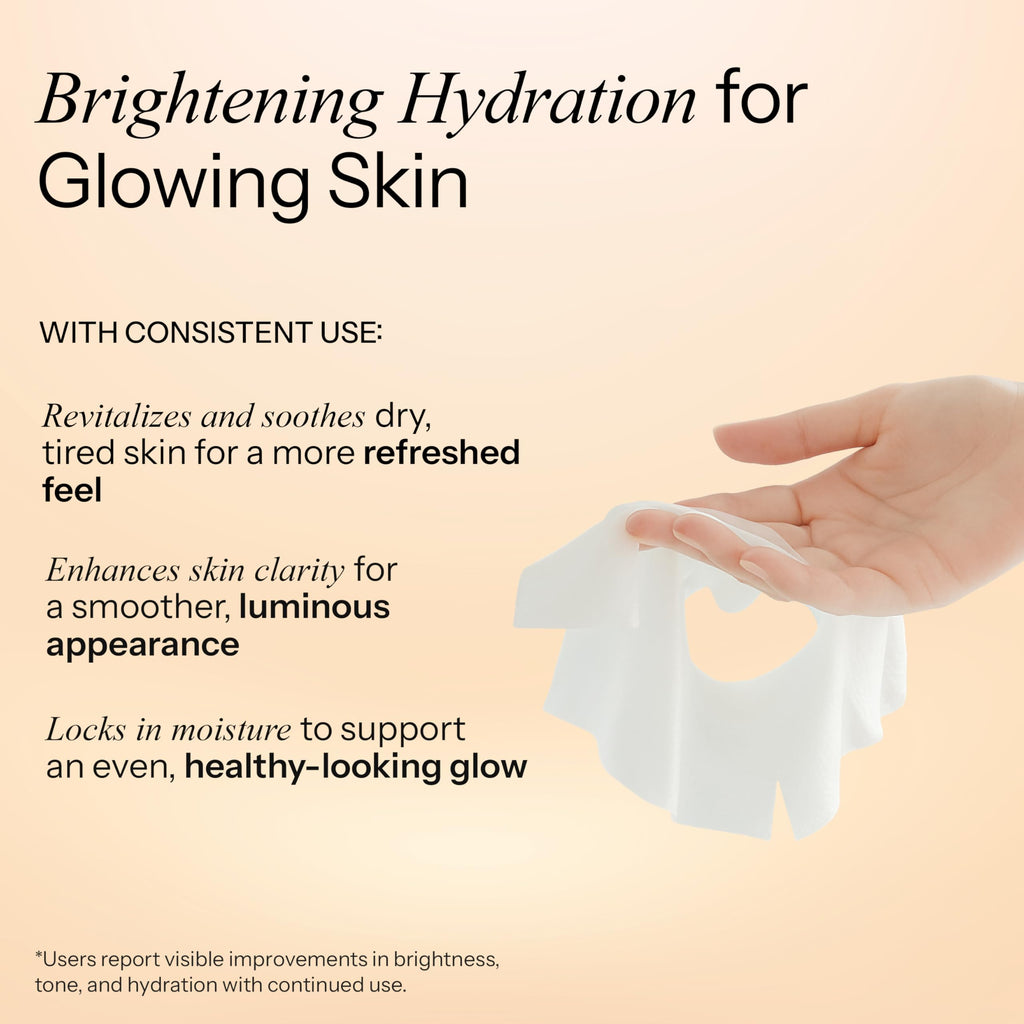 Radiant Aura Vitamin E & Vitamin C Sheet Mask – Dermatologist Tested, Deep Hydration, Korean Skincare