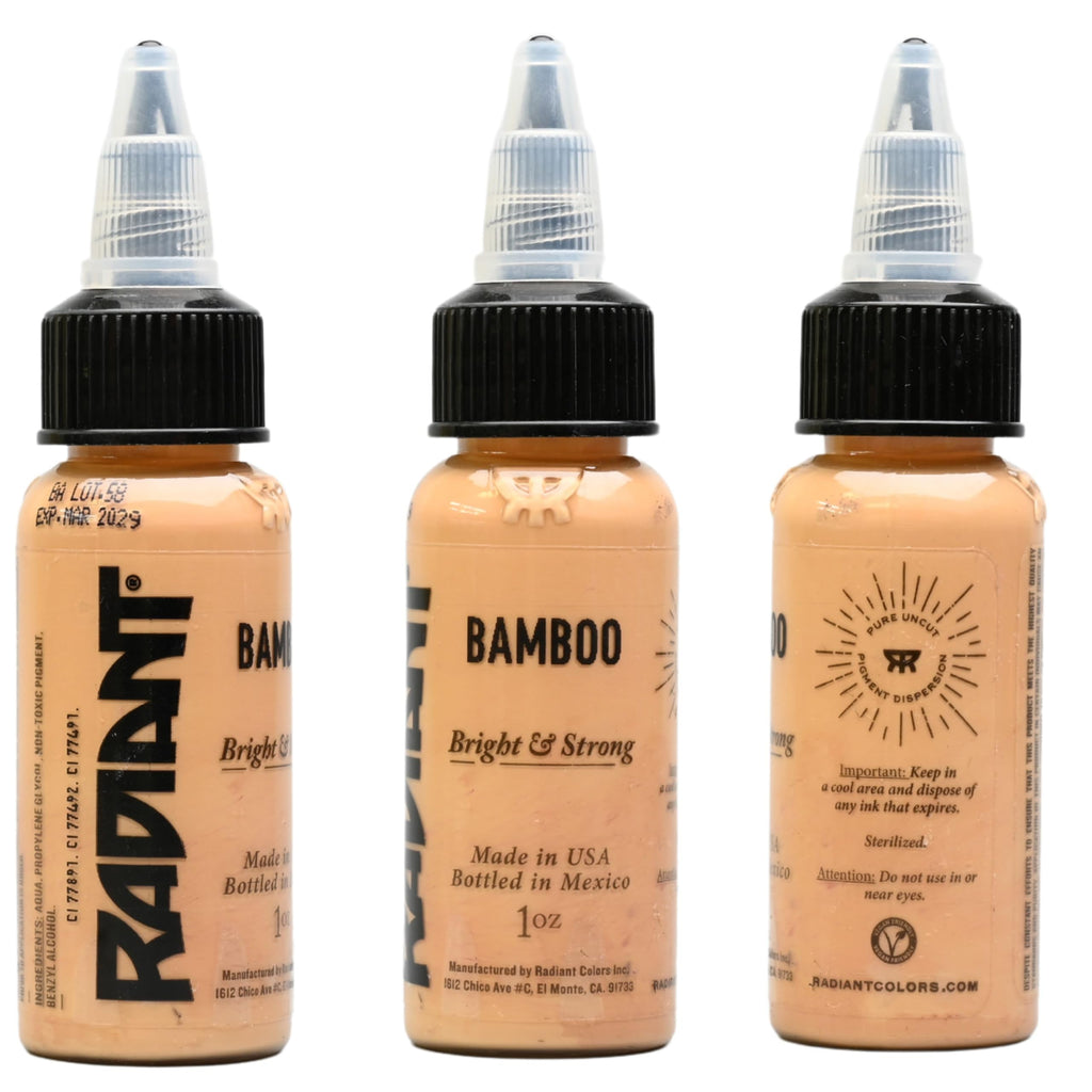 Radiant Colors Bamboo Brown Tattoo Ink 1oz — Professional Quality, Smooth Flow