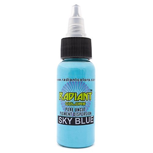 Radiant Colors Sky Blue Tattoo Ink – 1 oz, Vegan Pigments, Professional Grade