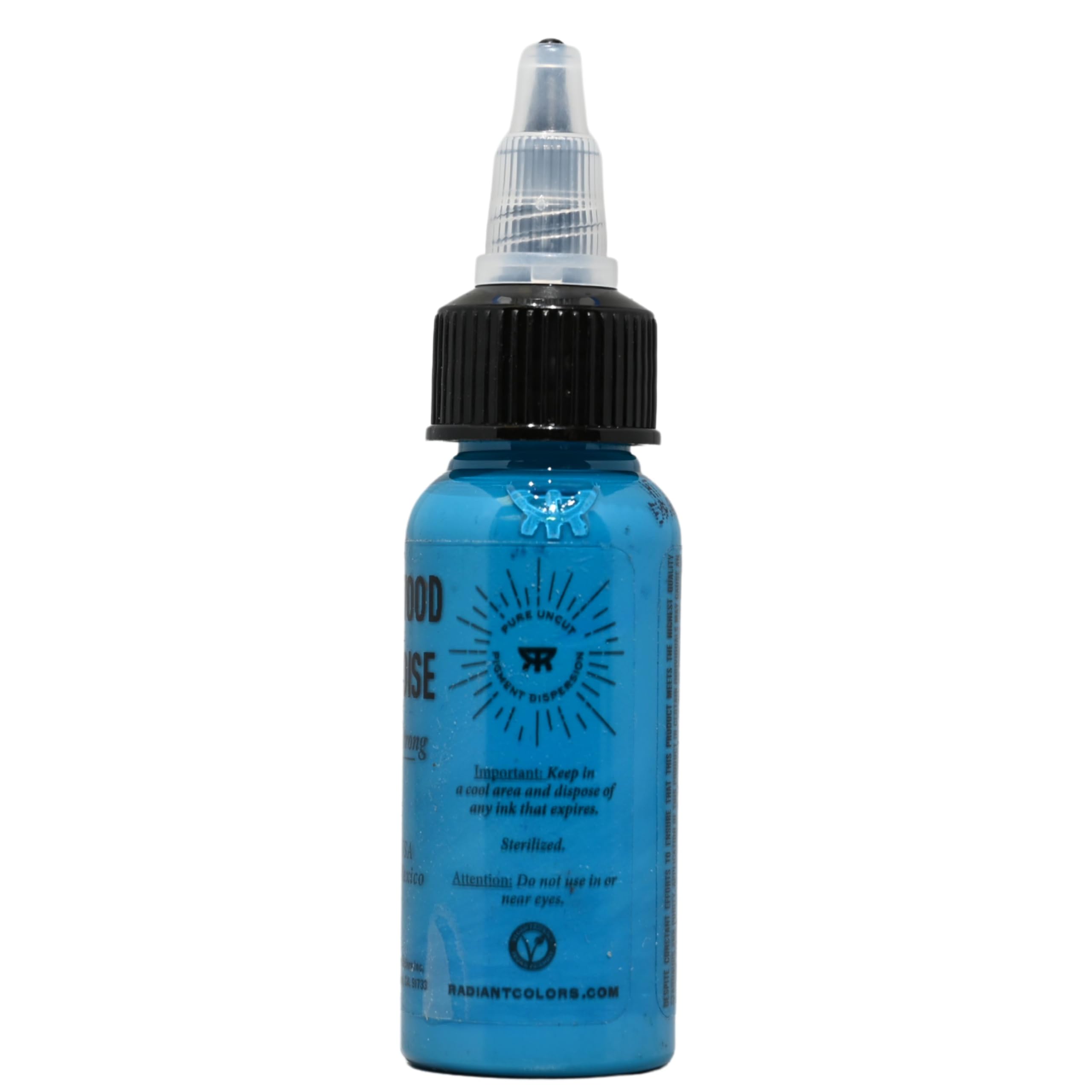 Radiant Colors Hollywood Turquoise Tattoo Ink – 1oz Bottle for Color & Shading