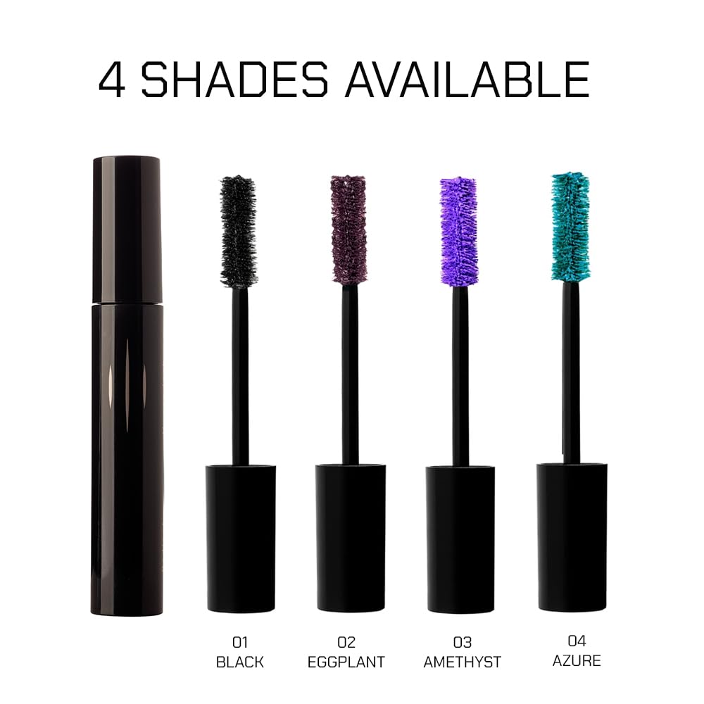 Radiant Professional Lengthening Mascara – Fiber Lash, Smudge-Proof Volume & Length | Cruelty-Free Formula with Argan Butter & Tsubaki Oil | 0.43 oz (03 AMETHYST)