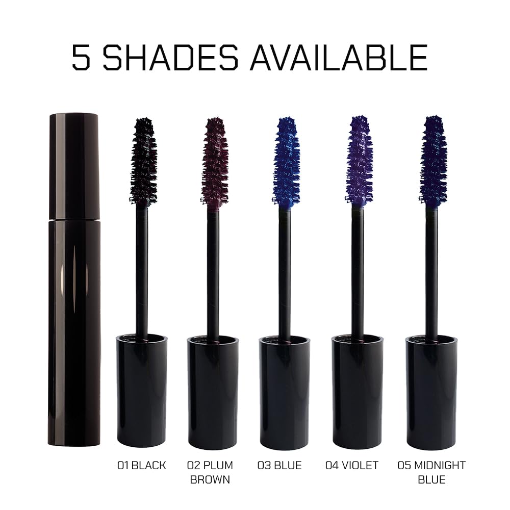 Radiant Professional Lengthening Mascara with Silicone Brush – Smudge-Proof Curl & Volume for Sensitive Eyes (04 Violet)