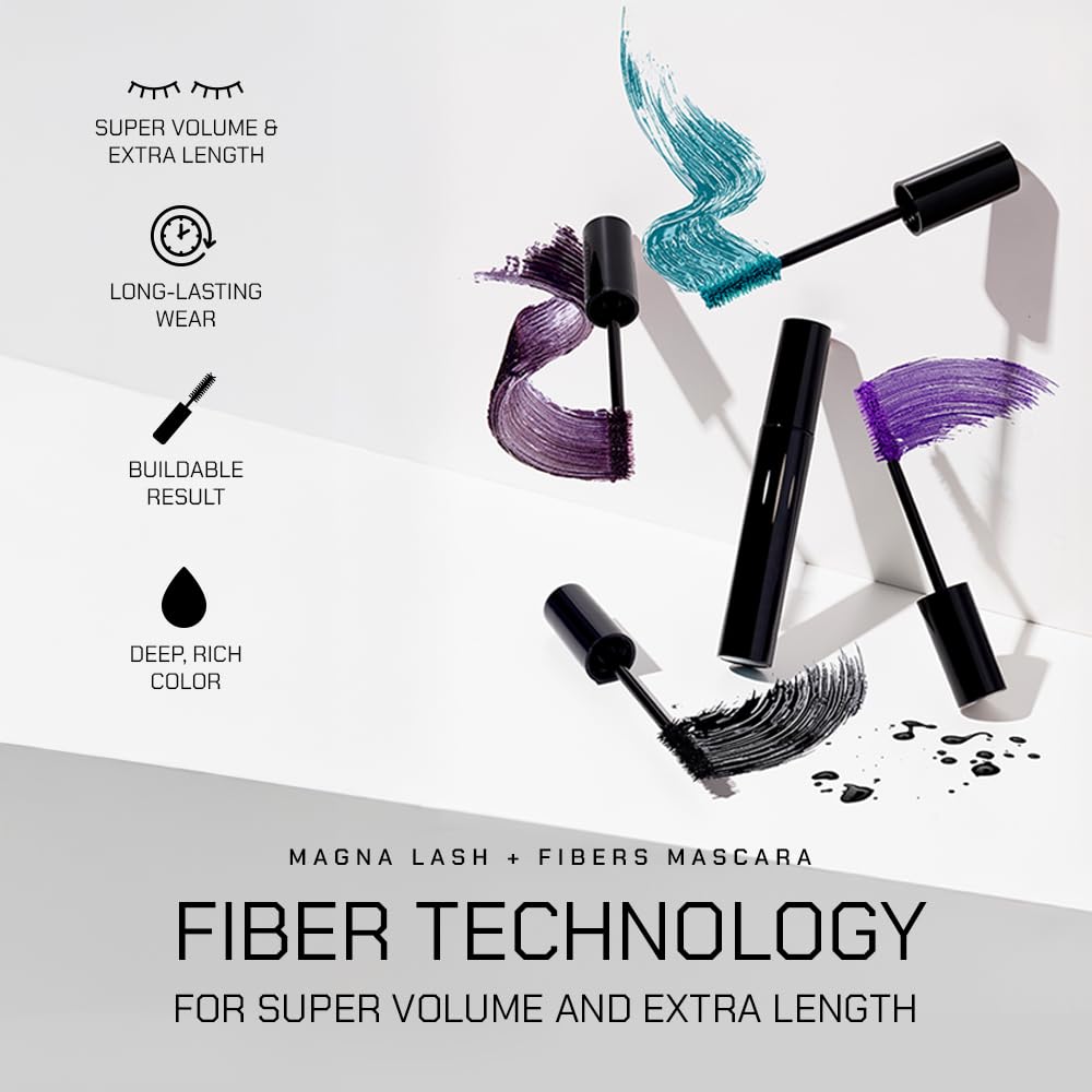 Radiant Professional Lengthening Mascara – Fiber Lash, Smudge-Proof, Cruelty-Free (Azure 04) by Hellenica, 0.43 oz