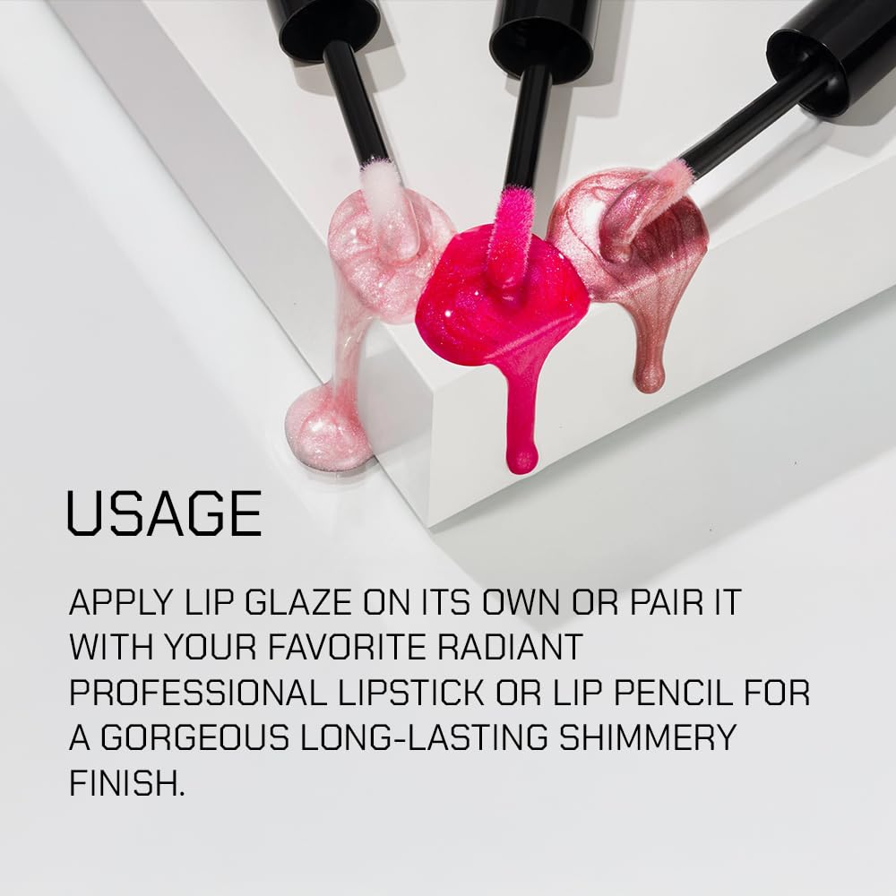 Radiant Professional Lip Glaze by Radiant Professional Make Up / Hellenica – Ultra-Glossy Non-Sticky Lip Gloss (15 Shades)